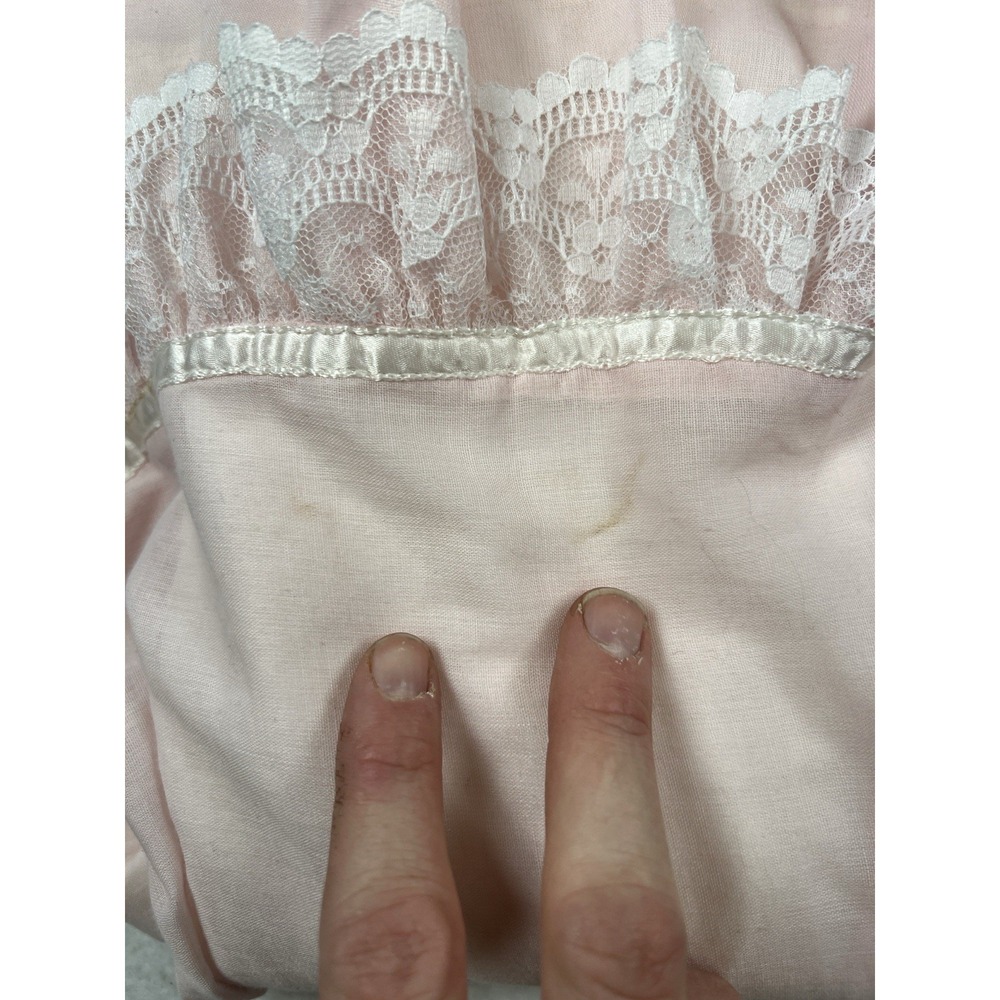 VTG 70's/ 80's Jeunes Filles GUNNE SAX Pink Lace Trim Dress Girls Size 5 - Picture 15 of 16